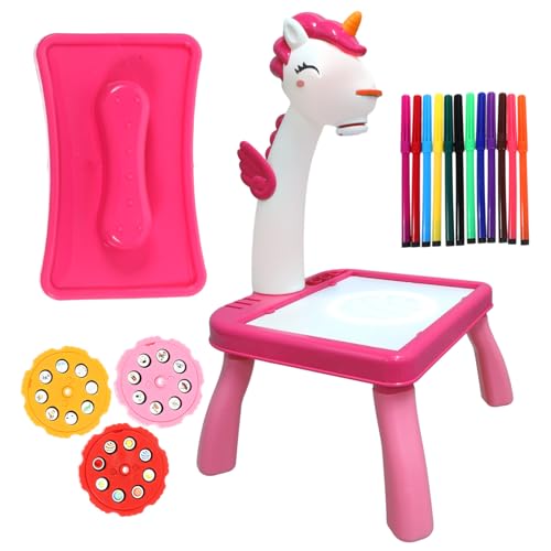 BESTonZON Multifunktionaler Einhorn Projektor Zeichentisch für Desktop Drawing Projector mit Verstellbarer Projektion Abwischbares Graffiti Pädagogisches Malbrett für Junge Mädchen Frühe BESTonZON Multifunktionaler Einhorn Projektor Zeichentisch für Desktop Drawing Projector mit Verstellbarer Projektion Abwischbares Graffiti Pädagogisches Malbrett für Junge Mädchen Frühe von BESTonZON