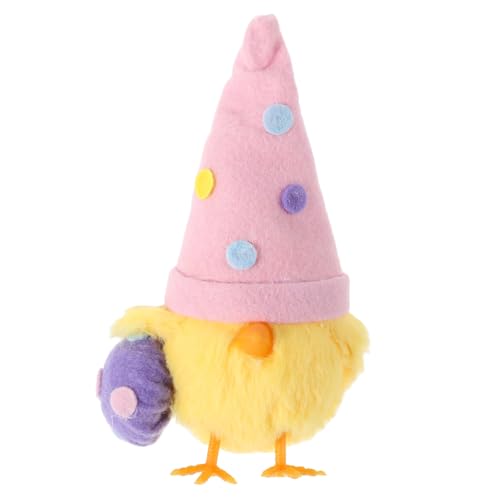 BESTonZON Osterdekorationen dekoration eier Mini-Hasenfiguren Süßer Hase Plüsch Mini- Kaninchen frühlings dekoration frühling dekoration Hühnerfigur Eier-Partydekorationen Tuch Rosa von BESTonZON