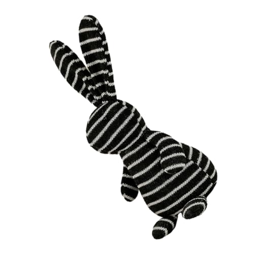 BESTonZON Osterhase hasenfiguren Bunny Party kaninchenzubehör ostergeschenke Hasendeko Spielzeug ausgestopfter Hase Kaninchenpuppe Puppendekoration Verzierung für Ostern Stoff Black von BESTonZON