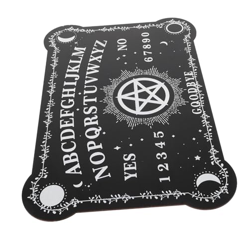 BESTonZON Pendel-Alphabettafel büroradio offic tischdeko esstisch Decoration Tischdekoration Weissagungszubehör dekorative Wahrsagetafel Wicca-Altar-Versorgung Pendel Holzplatte Black von BESTonZON