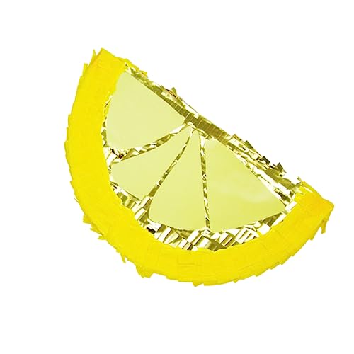 BESTonZON Piñata Pinata komfetti susigkeite weihnachtsek süßwaren Wassermelonen-Partydekoration Fiesta-Dekorationen Taco- Picafresas mexikanische Süßigkeit Zitrone Papier Yellow von BESTonZON