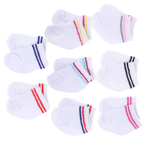 BESTonZON Puppen-nähspielzeug 8 Paar Mini-socken Plüschbär-Kleidung für Babypuppen Ankleiden Puppenzubehör von BESTonZON