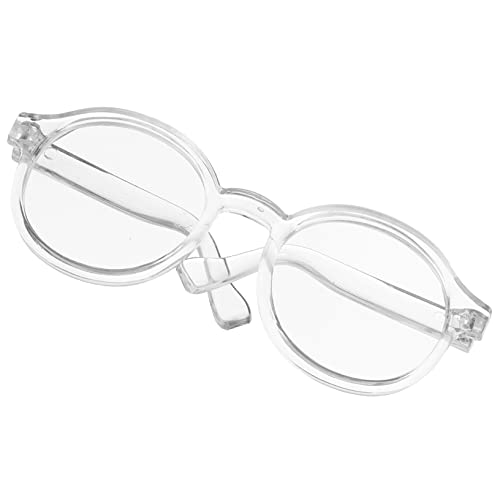 BESTonZON Puppenbrille Kostümzubehör Für Minipuppen Mode Sonnenbrillen Dekorative Brillenrequisiten Brillen Für Puppen Plüschtier Star-Accessoires Mikrospielzeug Transparent Plastik von BESTonZON