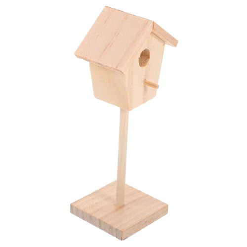 BESTonZON Puppenhaus Vogelkäfig vogelhaus Miniature House Vogelkäfig-Dekoration miniaturhaus The Edith Eger Vogelkäfig-Requisite Vogelkäfigverzierung Mikrolandschaftsornament Holz von BESTonZON