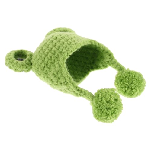 BESTonZON Puppenmütze Mützen Produktpuppen Dekoration Pin Puppen Kleine Hüte Bootsförmige Puppen Figur Dekorative Hüte Blockflötenpuppen Puppenhaushüte Desktop-Puppen Puppenhüte Green Garn von BESTonZON