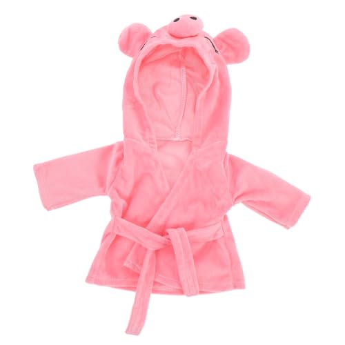 BESTonZON Puppenpyjama Puppenkleidung für Neugeborene Schlafanzug für Babypuppen Puppen-Outfits Puppenmode Puppenoutfit dekoratives Puppenkostüm Puppen-Cartoon-Kleidung Flanell Rosa von BESTonZON