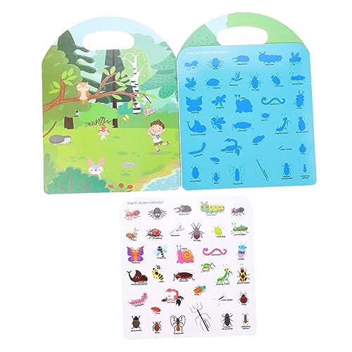 BESTonZON Ruhiges Kinderbuch Aufkleber Für Kinder Sticker-sammelbuch Kinderpuzzle Buch Frühes Lernen Wiederverwendbares Stickerbuch Kleinkind Bücher Kinderspielzeug Gelee-Aufkleber von BESTonZON