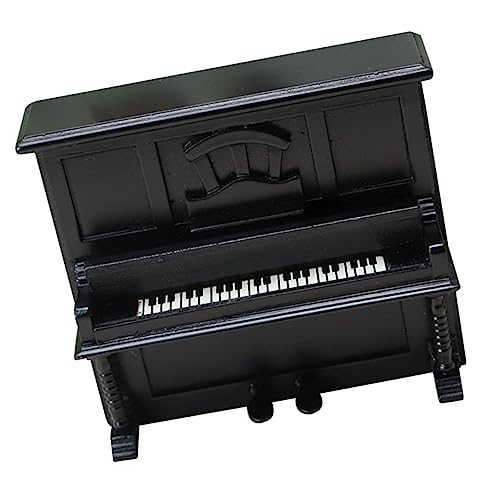 BESTonZON Simuliertes Klavier Klein Puppenhaus-miniaturen Mini-Piano-puppenhaus- Heimdekoration Transporter Kommode Stütze Mini Möbel Puppenhaus-Klavier Black Hölzern von BESTonZON