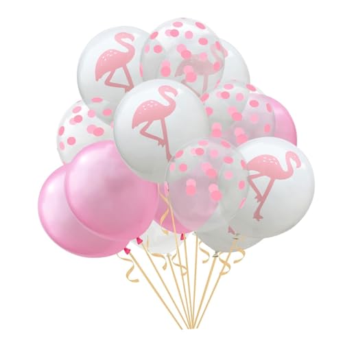 BESTonZON Teiliges Hawaiian Party Ballon Set Flamingo Luftballons Mit Punkten Und Flamingo Motiven Latex Ballon Kit Für Hochzeiten Babypartys Und Geburtstagsfeiern von BESTonZON