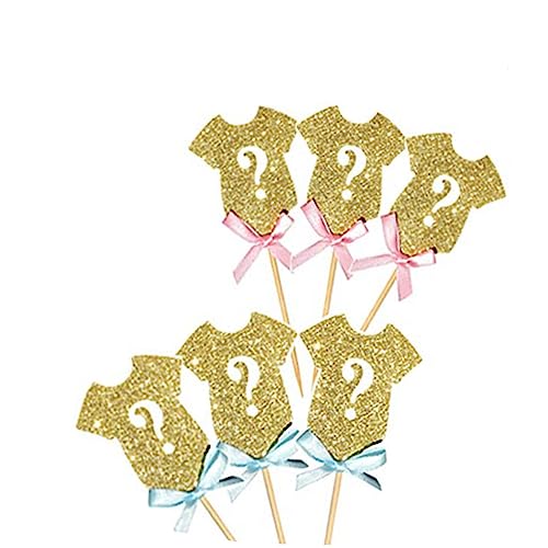 BESTonZON Tortendeko Cupcake Topper Für Geburtstagsfeiern Und Gender Reveal Partys 6 Trikots & 6 Blaue Trikots Lustige Partydekoration Für Kuchen Und Muffins von BESTonZON