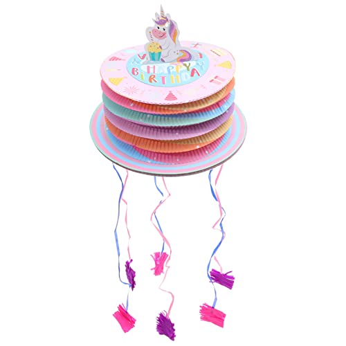 BESTonZON Unicorn Pinata Für Kindergeburtstag Dekorative Party Attraktion Mit Überraschungsgeschenken Festliche Pinata Für ädchen Und Jungen Einhorn Design von BESTonZON