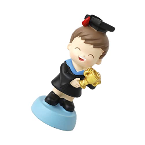 BESTonZON Verzierungen für Jungen und Mädchen schreibtisch dekoration schlafzimmer dekoration bedroom decoration Menschen Schmetterlingskuchen Abschlusstorte Ornament Cartoon-Figur Harz Blue von BESTonZON