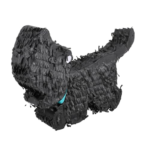 BESTonZON kleine schwarze Hundepiñata Futterspender Tiere für Hunde Hund Plüsch spaß geburtstagsdeko watte deko Schlag Pinata Kinderpinata lustige Kinderpiñata Papier Black von BESTonZON