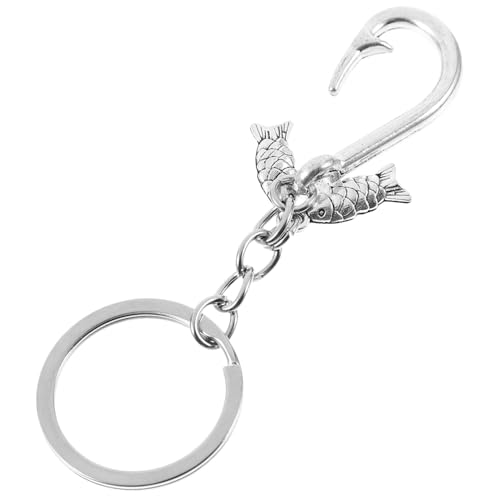 BESTonZON slico tatsächl schlusselketten uniqone Schlüsselanhänger mit kleinem Fischanhänger Schlüsselanhänger dekor Schlüsseldekor aus Metall Schlüsselanhänger aus Metall Legierung Silver von BESTonZON