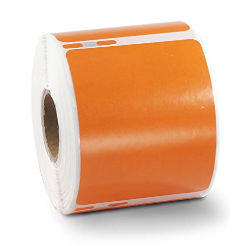 BETCKEY - 1 Große Rolle Orange Versandetiketten Kompatibel mit DYMO 99014(S0722430), 54mm x 101mm, 240 Farbige Etiketten für LabelWriter 450, 4XL NICHT passend 550 oder 5XL von BETCKEY