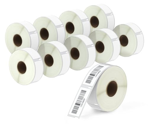 BETCKEY - 10 Rollen 11352 Selbstklebende Etiketten Kompatibel mit DYMO S0722520, 25mm x 54mm, 5000 Adressetiketten für LabelWriter 450, 4XL NICHT passend 550 oder 5XL von BETCKEY