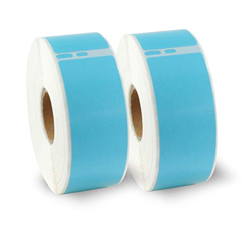 BETCKEY - 2 Große Rollen Blau Adressetiketten Kompatibel mit DYMO 99010(S0722370), 28mm x 89mm, 700 Farbige Etiketten für LabelWriter 450, 4XL NICHT passend 550 oder 5XL von BETCKEY