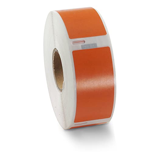 BETCKEY - 2 Rollen Orange Adressetiketten Kompatibel mit DYMO 11352(S0722520), 25mm x 54mm, 1000 Farbige Etiketten für LabelWriter 450, 4XL NICHT passend 550 oder 5XL von BETCKEY