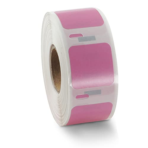 BETCKEY - 2 Rollen Rosa Mehrzwecketiketten (Klein) Kompatibel mit DYMO S0929120, 25mm x 25mm, 1500 Farbige Etiketten für LabelWriter 450 Serie und 4XL von BETCKEY