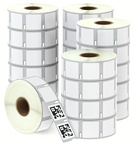 BETCKEY - 20 Rollen S0929120 Selbstklebende Etiketten Kompatibel mit DYMO, 25mm x 25mm, 15000 Mehrzwecketiketten für LabelWriter 450, 4XL NICHT passend 550 oder 5XL von BETCKEY