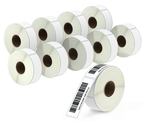 BETCKEY - 25mm x 76mm(1 in x 3 in) Perforierte Barcode/Adresse Thermoetiketten Kompatibel mit Zebra und weiteren Druckern [10 Rollen/5200 Etiketten] von BETCKEY