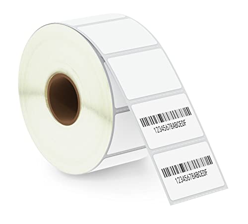 BETCKEY - 38mm x 25mm(1,5 in x 1 in) Perforierte Alle Zwecke/Adresse Thermoetiketten Kompatibel mit Zebra und weiteren Druckern [1 Rolle/1300 Etiketten] von BETCKEY