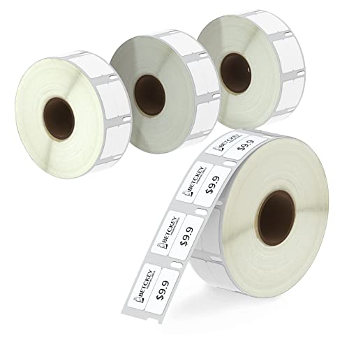 BETCKEY - 4 Rollen 11353 Selbstklebende Etiketten Kompatibel mit DYMO S0722530, 13mm x 25mm, 4000 Mehrzwecketiketten (Klein) für LabelWriter 450, 4XL NICHT passend 550 oder 5XL von BETCKEY