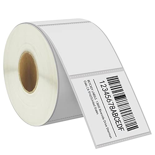 BETCKEY - 51mm x 51mm(2 in x 2 in) Perforierte Quadratische QR Code Thermoetiketten Kompatibel mit Zebra und weiteren Druckern [1 Rolle/750 Etiketten] von BETCKEY