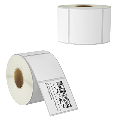 BETCKEY - 51mm x 51mm(2 in x 2 in) Perforierte Quadratische QR Code Thermoetiketten Kompatibel mit Zebra und weiteren Druckern [2 Rollen/1500 Etiketten] von BETCKEY