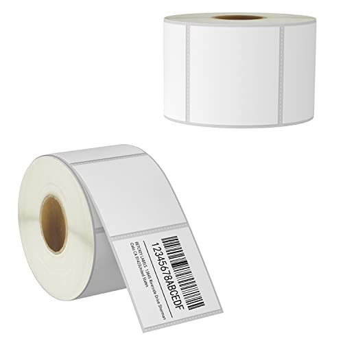 BETCKEY - 57mm x 51mm(2,25 in x 2 in) Perforierte Barcode/Adresse Thermoetiketten Kompatibel mit Zebra und weiteren Druckern [2 Rollen/1400 Etiketten] von BETCKEY