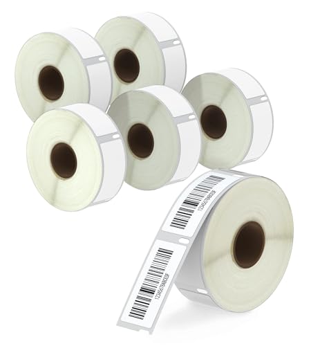 BETCKEY - 6 Rollen 11352 Selbstklebende Etiketten Kompatibel mit DYMO S0722520, 25mm x 54mm, 3000 Adressetiketten für LabelWriter 450, 4XL NICHT passend 550 oder 5XL von BETCKEY