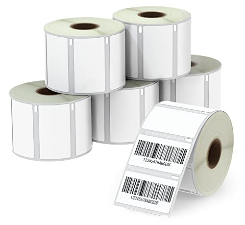 BETCKEY - 6 Rollen 11354 Selbstklebende Etiketten Kompatibel mit DYMO S0722540, 57mm x 32mm, 6000 Mehrzwecketiketten für LabelWriter 450, 4XL NICHT passend 550 oder 5XL von BETCKEY