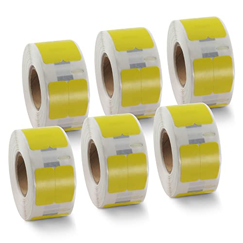 BETCKEY - 6 Rollen Gelb Mehrzwecketiketten (Klein) Kompatibel mit DYMO 11353(S0722530), 13mm x 25mm, 6000 Farbige Etiketten für LabelWriter 450, 4XL NICHT passend 550 oder 5XL von BETCKEY