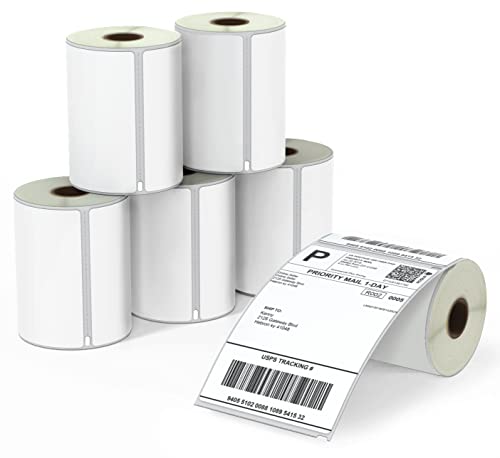 BETCKEY - 6 Rollen Etiketten Kompatibel mit DYMO S0904980, 104mm x 159mm, 1320 Versandetiketten für LabelWriter 4XL, NICHT passend 5XL von BETCKEY