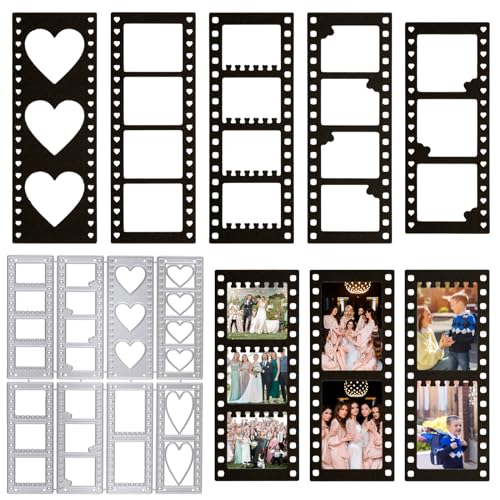 BETESSIN 8Pcs Stanzschablonen Bilderrahmen Stanzform Rahmen Klein Metall Prägeschablone DIY Scrapbooking Cutting Dies Kartenherstellung Fotoalbum Geschenk Grußkarten von BETESSIN