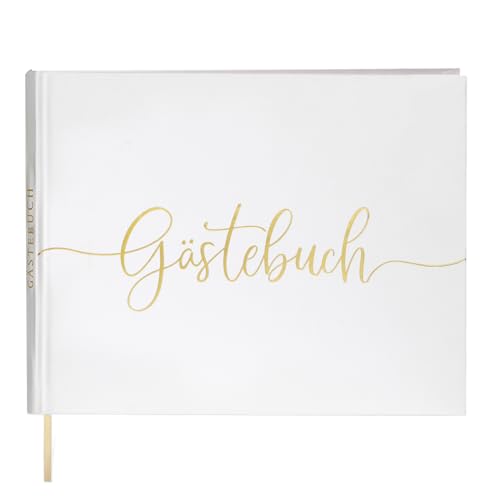 BETESSIN Gästebuch Hochzeit Blanko - Premium Hochzeitsgästebuch mit 100 Leeren Weißen Seiten - Fotoalbum und Gästebuch für Hochzeiten, Geburtstage, Babyparty, Taufe uvm. von BETESSIN