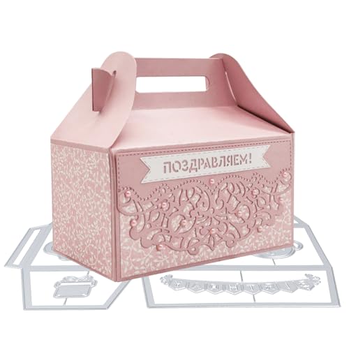 BETESSIN Stanzschablonen Box Schachtel Stanzform Quader Box Stanzbögen Geschenbox Süßigkeitenbox Metall Prägeschablonen Stanzmaschinen Party Geschenk Hochzeit Gastgeschenk Weihnachten von BETESSIN