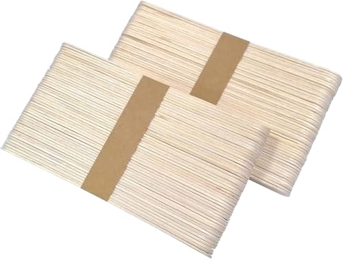 Jumbo-Eisstäbchen aus Holz, 15,2 cm lang x 1,9 cm breit, 100 Stück von BETNEP