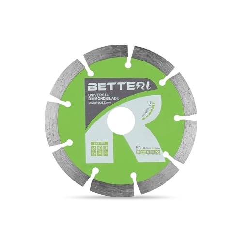 BETTERI Diamantscheibe 125mm x 22,23 mm Extra Dünn, Universal Trennscheibe 125mm zum Trennen von Fliesen, Beton, Stein, Ziegel, Mauerwerk, Granit, Diamantscheibe Beton Hohe Standzeit von BETTERI