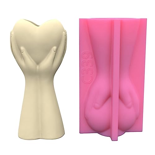 Epoxidharz-Form mit Herz und Hand, schöner Halter, Zement-Topf, Übertopf, Silikonvasenformen Epoxidharz-Form mit Herz und Hand, schöner Halter, Zement-Topf, Übertopf, Silikonvasenformen von BFANGLC