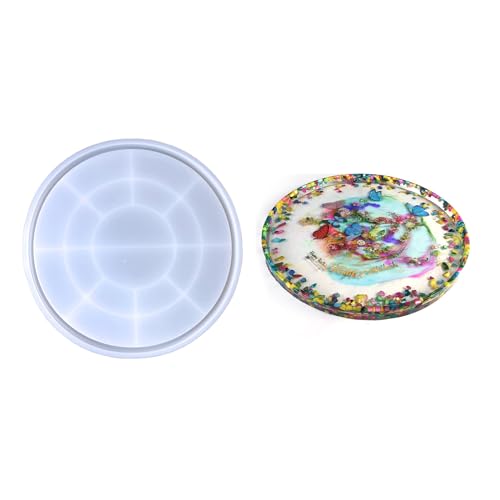 Obsttablett Silikonform Kristall Runde Ablagetablett Epoxidharz Gips Schmuck Gießform Heimdekoration Obsttablett Silikonform Kristall Runde Ablagetablett Epoxidharz Gips Schmuck Gießform Heimdekoration von BFANGLC