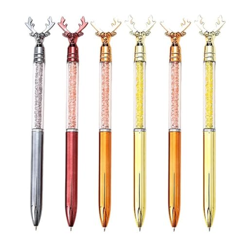 6Pcs Neuheit Geweih Kugelschreiber Twist Action Kugelschreiber Lustige Schreiben Stift Für Student Klasse Belohnung Geburtstag Geschenk von BFLKY