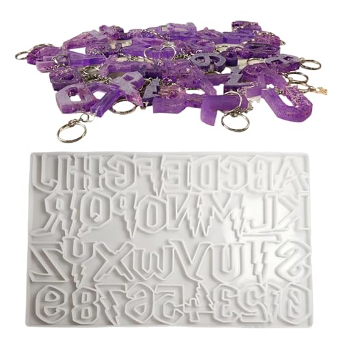 Handgefertigte Halloween Charm Schlüsselanhänger Formen Stilvolle Alphabete Robustes Silikon Set Zubehör Für Bastelbegeisterte Für Den Täglichen Gebrauch von BFLKY