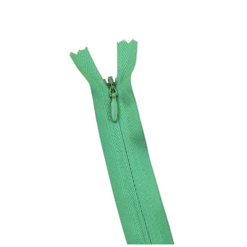 BFNDSSEOU Harzziegel 10 Stück Nylon-Spiralreißverschluss 28 cm 3# Unsichtbarer Reißverschluss Harz-Reißverschlüsse mit offenem Ende(Green) von BFNDSSEOU