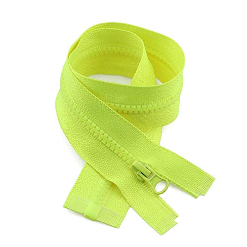 BFNDSSEOU Harzziegel 3# Kunstharz-Reißverschluss for Mäntel, offener Reißverschluss, mehrfarbige Nylon-Spiralreißverschlüsse(Yellow,50cm) von BFNDSSEOU