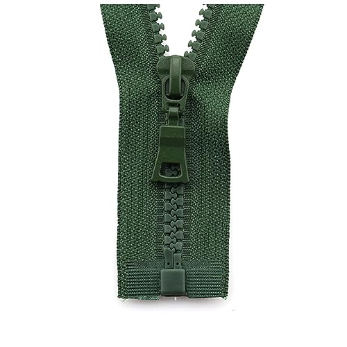 BFNDSSEOU Harzziegel 5# 3 Stück Harz-Reißverschluss 30–90 cm offene Auto-Lock-Nähreißverschlüsse(Army Green,40Cm) von BFNDSSEOU