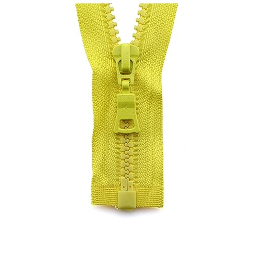 BFNDSSEOU Harzziegel 5# 3 Stück Harz-Reißverschluss 30–90 cm offene Auto-Lock-Nähreißverschlüsse(Yellow,60Cm) von BFNDSSEOU