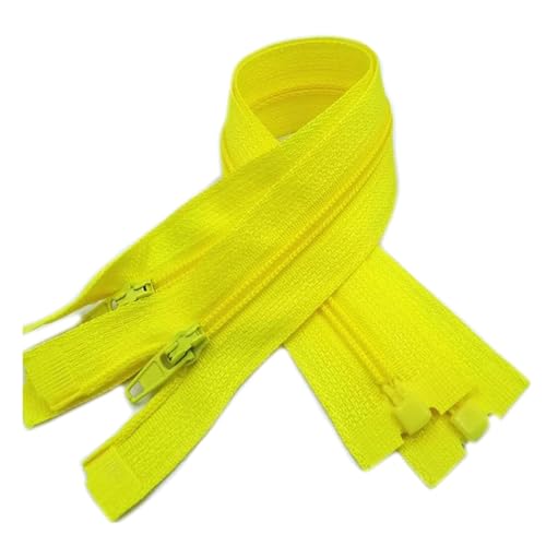 BFNDSSEOU Harzziegel 5 Stück 3# Nylon-Reißverschluss-Harz-Reißverschlüsse mit offenem Ende(Yellow,30Cm) von BFNDSSEOU