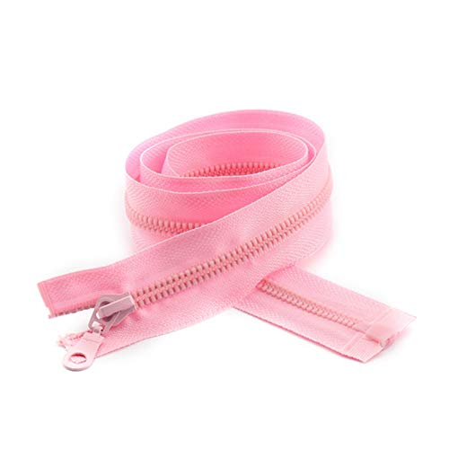 BFNDSSEOU Harzziegel 5 Stück 5# Harz-Reißverschluss, umweltfreundliche offene Reißverschlüsse(Pink,50cm) von BFNDSSEOU