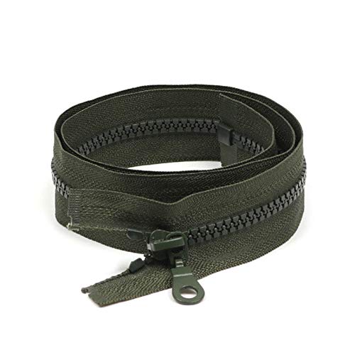 BFNDSSEOU Harzziegel 5 Stück 5# Kunstharz-Reißverschlüsse, einzelne offene Reißverschlüsse(Army Green,70cm) von BFNDSSEOU